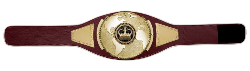 CHAMPIONSHIP BELT PROGLOBE/G/BLKGEMG - AVAILABLE IN 6+ COLOURS